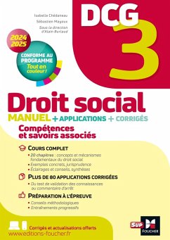 Cover DCG 3 - Droit social - Manuel et applications - Millésime 2024-2025 (eBook, ePUB)