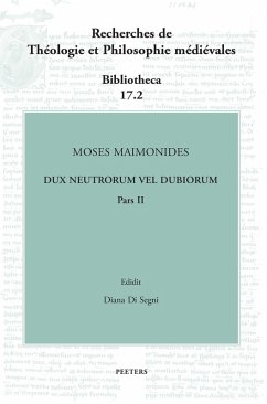 Moses Maimonides, Dux neutrorum vel dubiorum, Pars II (eBook, PDF) - Di Segni, D.