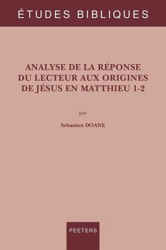 Cover Analyse de la reponse du lecteur aux origines de Jesus en Matthieu 1-2 (eBook, PDF)
