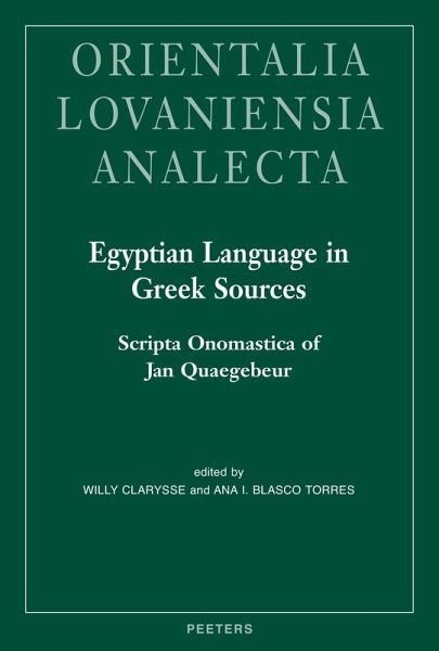 Egyptian Language in Greek Sources (eBook, PDF)