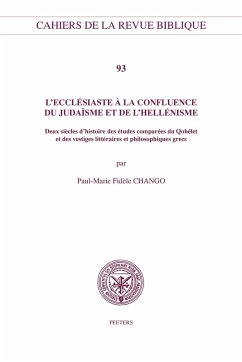 L'Ecclesiaste a la confluence du judaisme et de l'hellenisme (eBook, PDF) - Chango, P-Mf