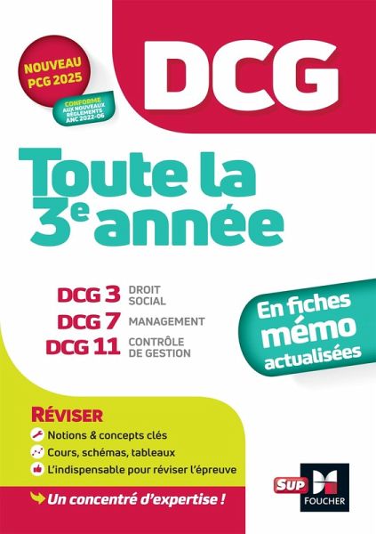DCG - Toute la 3e année du DCG 3, 7, 11 en fiches - Révision 2025-2026 (eBook, ePUB) DCG - Toute la 3e année du DCG 3, 7, 11 en fiches - Révision 2025-2026 (eBook, ePUB)