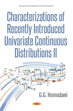 Characterizations of Recently Introduced Univariate Continuous Distributions II (eBook, PDF)