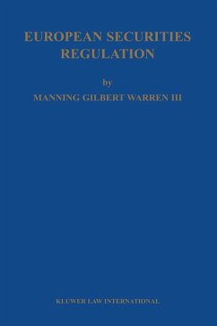 Cover European Securities Regulation (eBook, PDF)