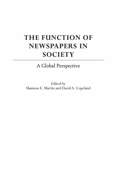 The Function of Newspapers in Society (eBook, PDF) The Function of Newspapers in Society (eBook, PDF)