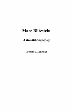 Cover Marc Blitzstein (eBook, PDF)