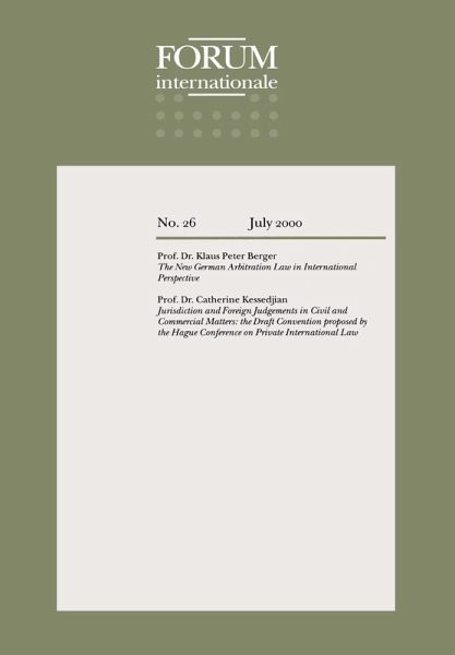 Forum Internationale: The New German Arbitration Law in International Perspective (eBook, PDF)