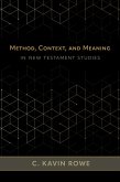 Method, Context, and Meaning in New Testament Studies (eBook, ePUB)