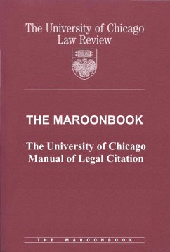 Cover The Maroonbook: The University of Chicago Manual of Legal Citation (eBook, ePUB)