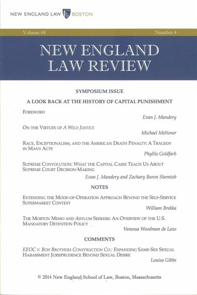 New England Law Review: Volume 48, Number 4 - Summer 2014 (eBook, ePUB) New England Law Review: Volume 48, Number 4 - Summer 2014 (eBook, ePUB)