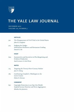 Cover Yale Law Journal: Volume 122, Number 3 - December 2012 (eBook, ePUB)