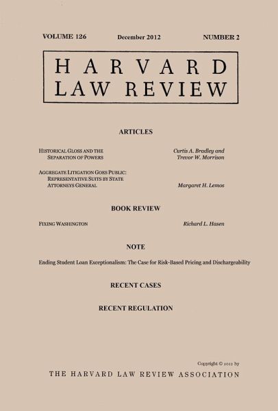 Harvard Law Review: Volume 126, Number 2 - December 2012 (eBook, ePUB) Harvard Law Review: Volume 126, Number 2 - December 2012 (eBook, ePUB)
