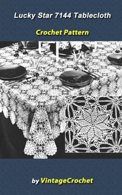 Cover Lucky Star 7144 Tablecloth Vintage Crochet Pattern eBook (eBook, ePUB)