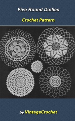 Cover 5 Round Doilies Vintage Crochet Pattern eBook (eBook, ePUB)