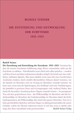 Cover Die Entstehung und Entwicklung der Eurythmie 1923-1925