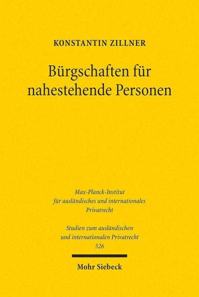 Bürgschaften für nahestehende Personen (eBook, PDF)