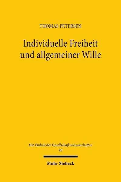 Individuelle Freiheit und allgemeiner Wille (eBook, PDF)