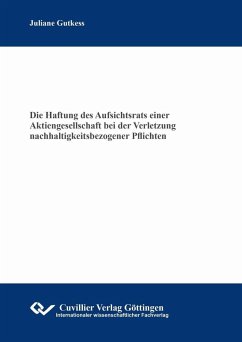 Cover Die Haftung des Aufsichtsrats einer Aktiengesellschaft bei der Verletzung nachhaltigkeitsbezogener Pflichten (eBook, PDF)