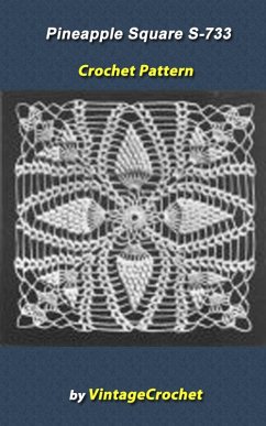 Cover Pineapple Square S-733 Vintage Crochet Pattern (eBook, ePUB)