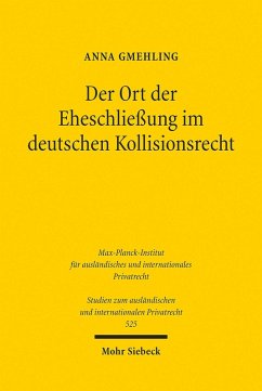 Cover Der Ort der Eheschließung im deutschen Kollisionsrecht (eBook, PDF)