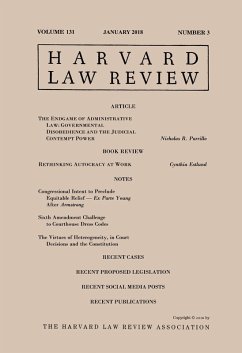 Cover Harvard Law Review: Volume 131, Number 3 - January 2018 (eBook, ePUB)