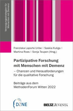 Cover Partizipative Forschung mit Menschen mit Demenz - Chancen und Herausforderungen für die qualitative Forschung (eBook, PDF)