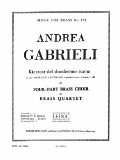GABRIELI/KING RICERCAR DEL DUODECIMO TUONO BRASS QUARTET/SCORE AND PARTS(PTION/PTIES)MFB155 GABRIELI/KING RICERCAR DEL DUODECIMO TUONO BRASS QUARTET/SCORE AND PARTS(PTION/PTIES)MFB155