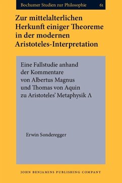 Cover Zur mittelalterlichen Herkunft einiger Theoreme in der modernen Aristoteles-Interpretation (eBook, ePUB)