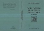 Pages inédites de critique dramatique 1874-1880 (eBook, PDF)