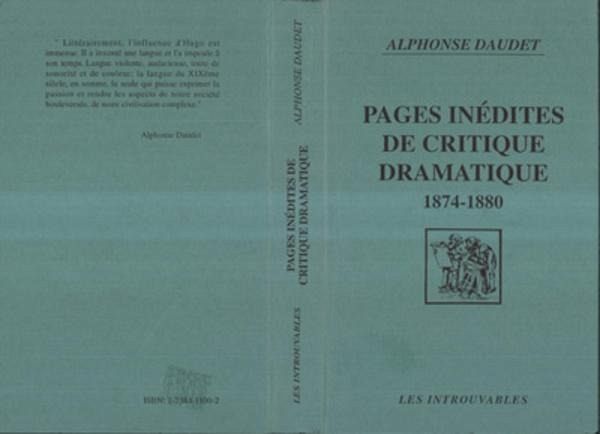 Pages inédites de critique dramatique 1874-1880 (eBook, PDF)