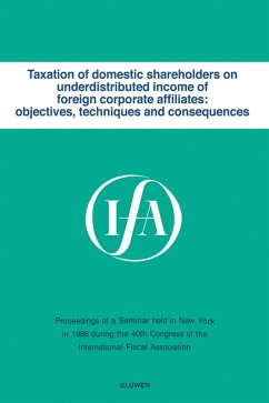 Cover Taxation of domestic shareholders on underdistributed income of foreign corporate affiliates: objectives, techniques and consequences (eBook, PDF)