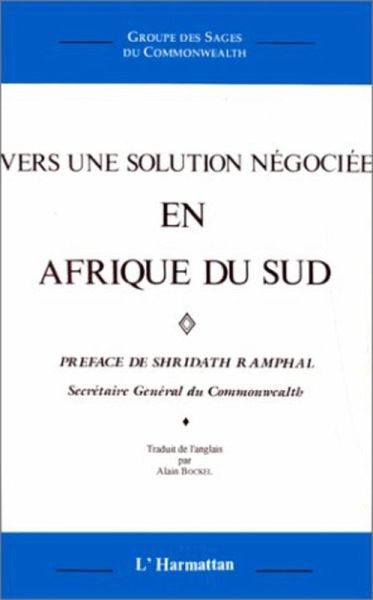 Vers une solution négociée en Afrique du Sud (eBook, PDF) Vers une solution négociée en Afrique du Sud (eBook, PDF)