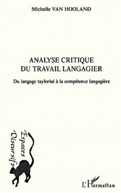 Cover ANALYSE CRITIQUE DU TRAVAIL LANGAGIER (eBook, PDF)