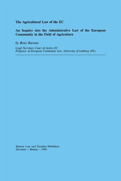 Agricultural Law of the EC (eBook, PDF) - Barents, Rene