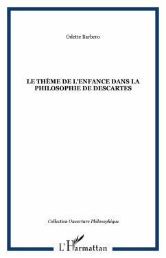 Cover Le thème de l'enfance dans la philosophie de Descartes (eBook, PDF)