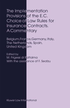 Cover Implementation Provisions of the E.C. Choice of Law Rules for Insurance Contracts. A Commentary (eBook, PDF)