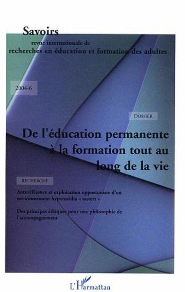 De l'éducation permanente à la formation tout au long de la vie (eBook, ePUB)