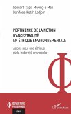 Pertinence de la notion d'ancestralité en éthique environnementale (eBook, ePUB)