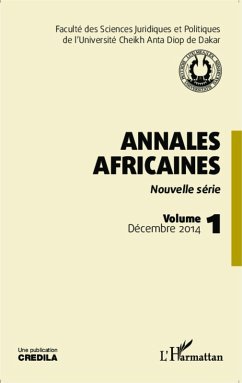 Cover Annales africaines vol 1 décembre 2014 (eBook, PDF)