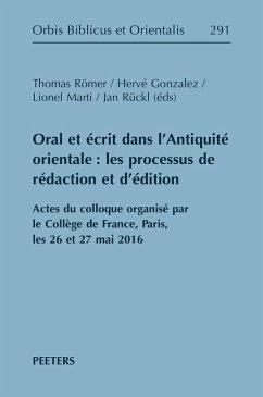 Oral et ecrit dans l'Antiquite orientale (eBook, PDF)