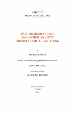 Psychomusicology and Other Ancient Musicological Writings (eBook, PDF) - Barker, A.