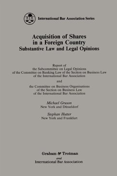 Cover Acquisition of Shares in a Foreign Country (eBook, PDF)