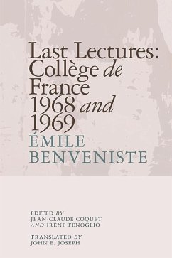 Last Lectures (eBook, PDF) - Benveniste, Emile