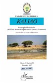 Kaliao 10 revue pluridisciplinaire de l'Ecole Normale Supérieure de Maroua (Cameroun) (eBook, PDF)