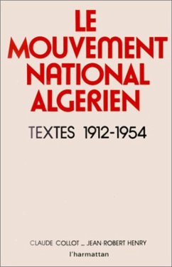 Cover Le mouvement national algérien (eBook, PDF)