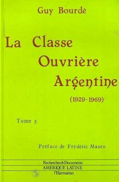 La classe ouvrière argentine (1929-1969) (eBook, PDF)