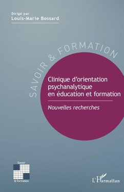 Cover Clinique d'orientation psychanalytique en éducation et formation (eBook, PDF)