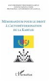 Mémorandum pour le droit à l'autodétermination de la Kabylie (eBook, PDF)