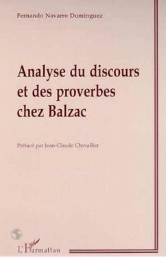 Cover ANALYSE DU DISCOURS ET DES PROVERBES CHEZ BALZAC (eBook, PDF)