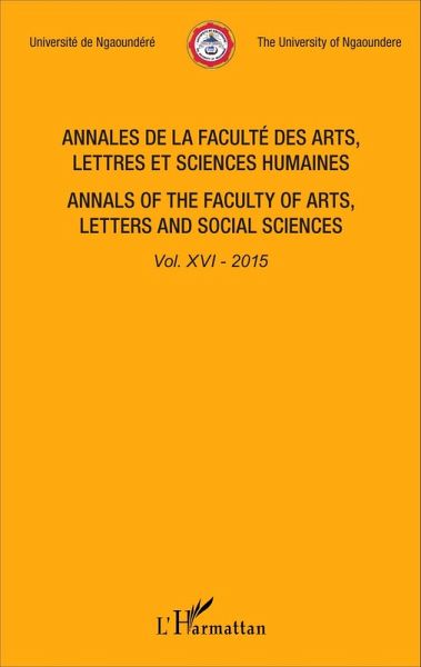 Annales de la faculté des arts, lettres et sciences humaines Vol XVI - 2015 (eBook, PDF)